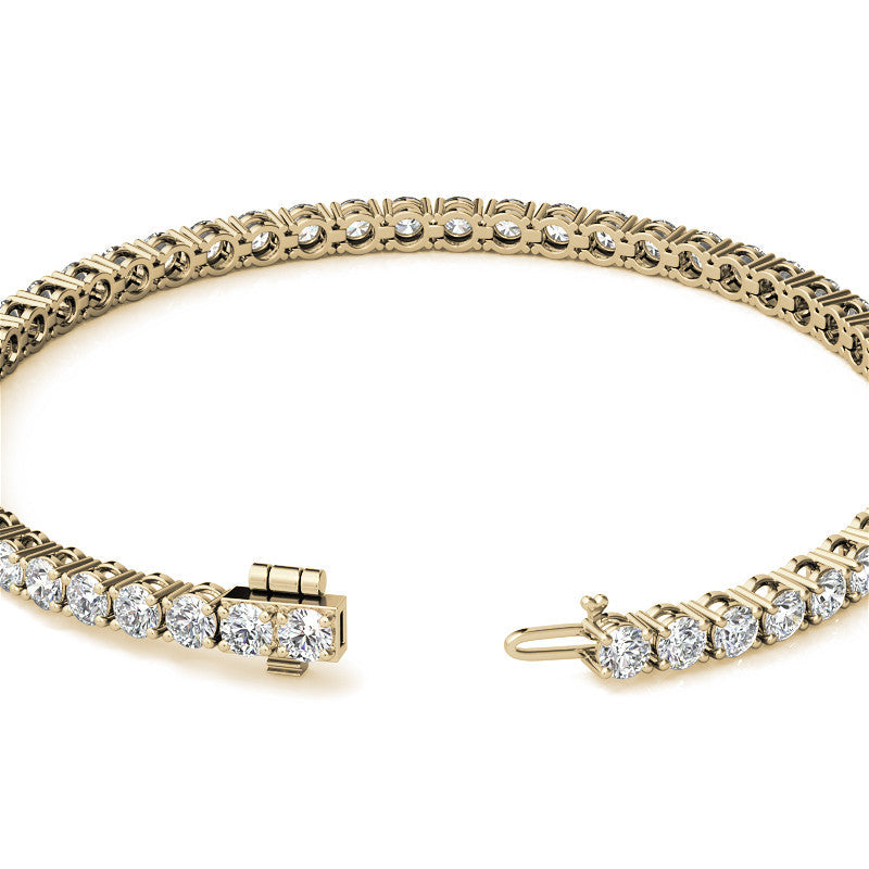 8.5 CTW Lab Grown Diamond Tennis Bracelet in 14kt White/Yellow Gold (G/VS) AGI Certified