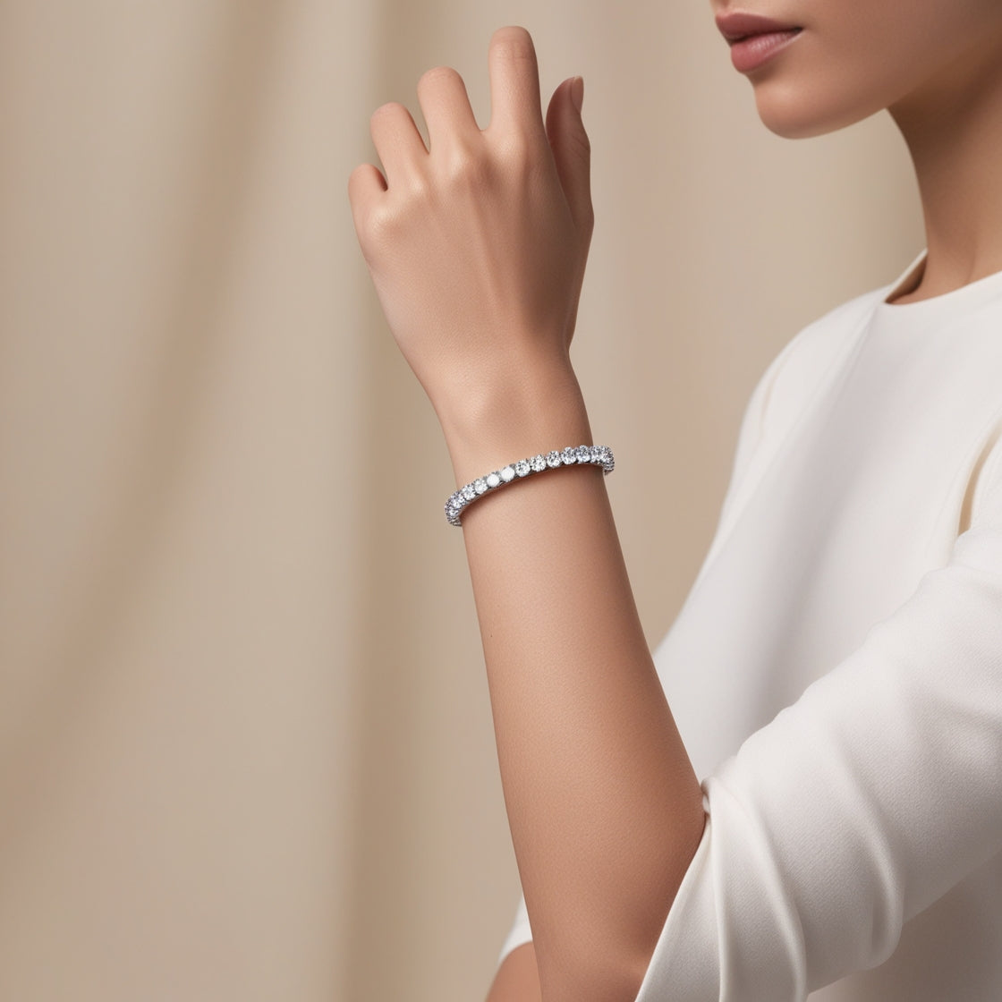 4.00 CTW AGI Certified Lab-Grown Diamond (G/VS) Tennis Bracelet in Choice of 14K Yellow or 14k White Gold