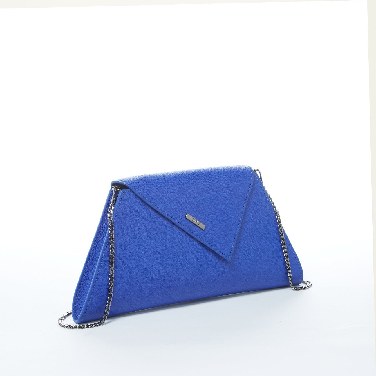 SUSU Leather Clutch Bag Evening Purse Cobalt Blue Unique Women's Handbag