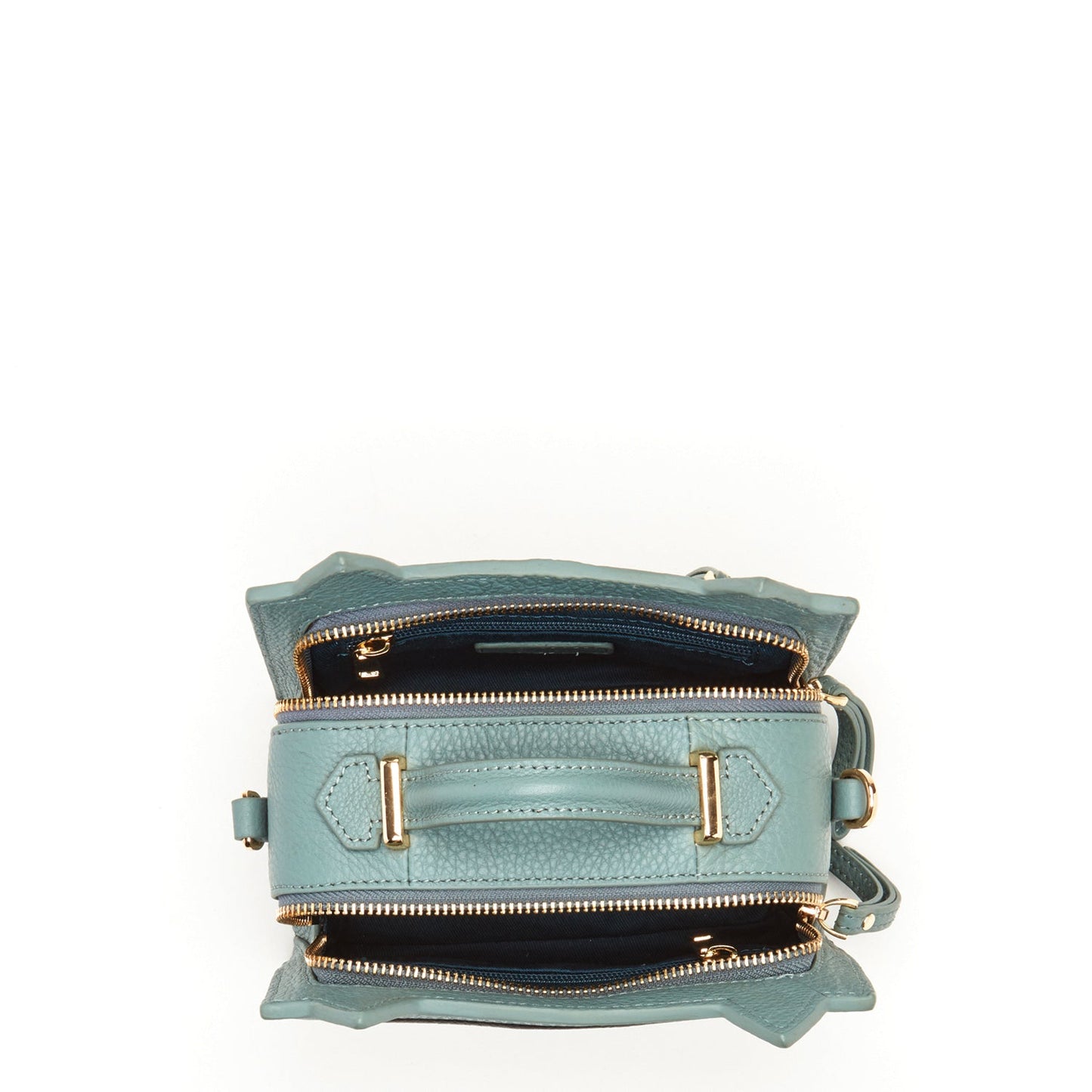 SUSU Leather Cat Purse Crossbody Bag Mineral Blue Handbag for Women