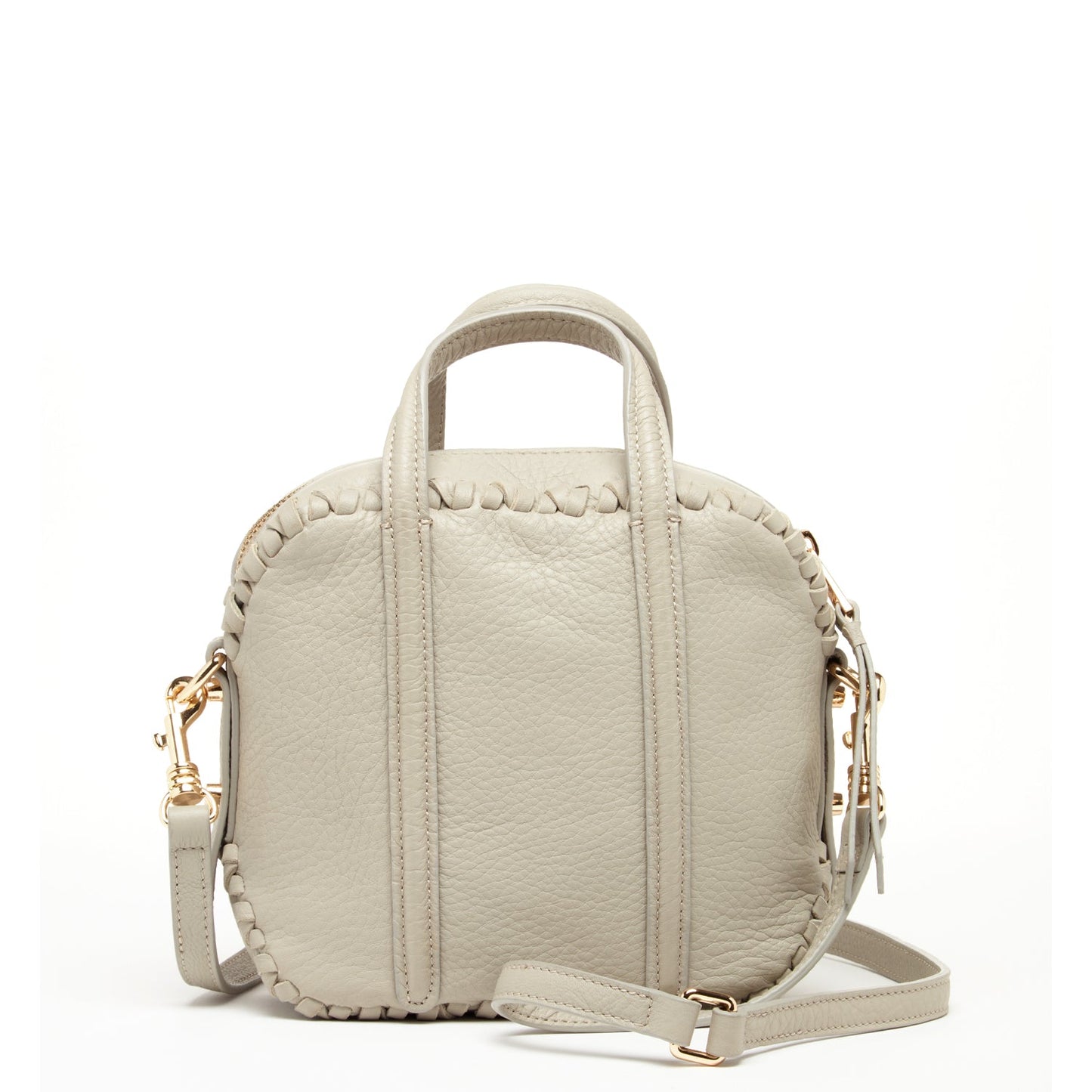 SUSU Leather Crossbody Bag Medium Size Women's Handbag Grayish Beige Purse