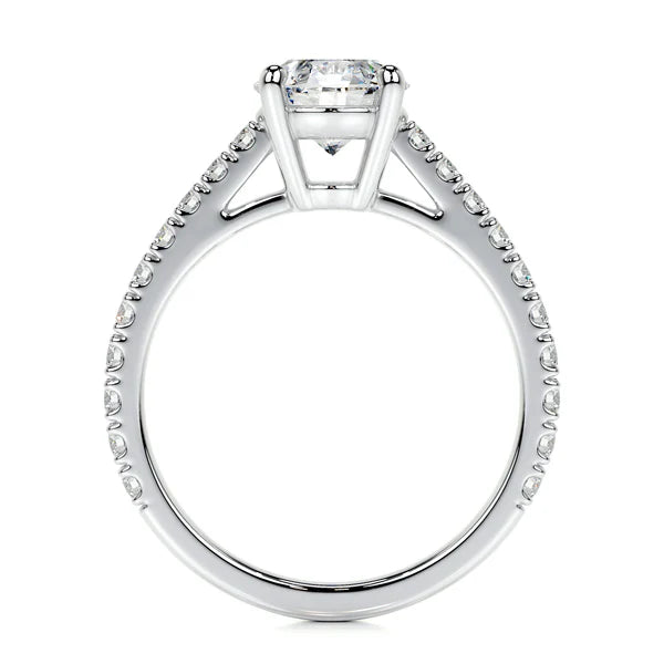 Round Brilliant Lab Grown Diamond Engagement Ring (F/VS) in 14K White Gold - Choice of 1ctw or 2ctw