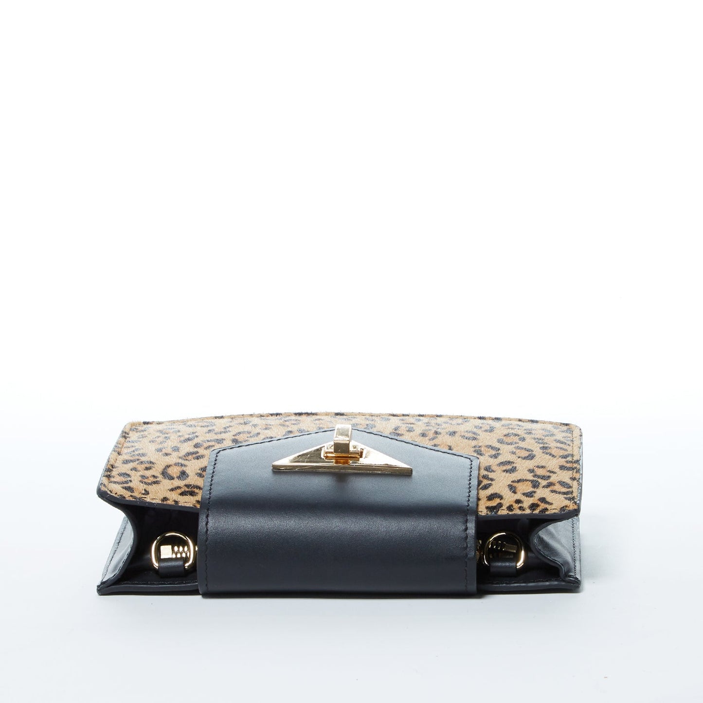 SUSU Mini Crossbody Bag Small Leather Leopard Black Purse Wristlet Women's Handbag