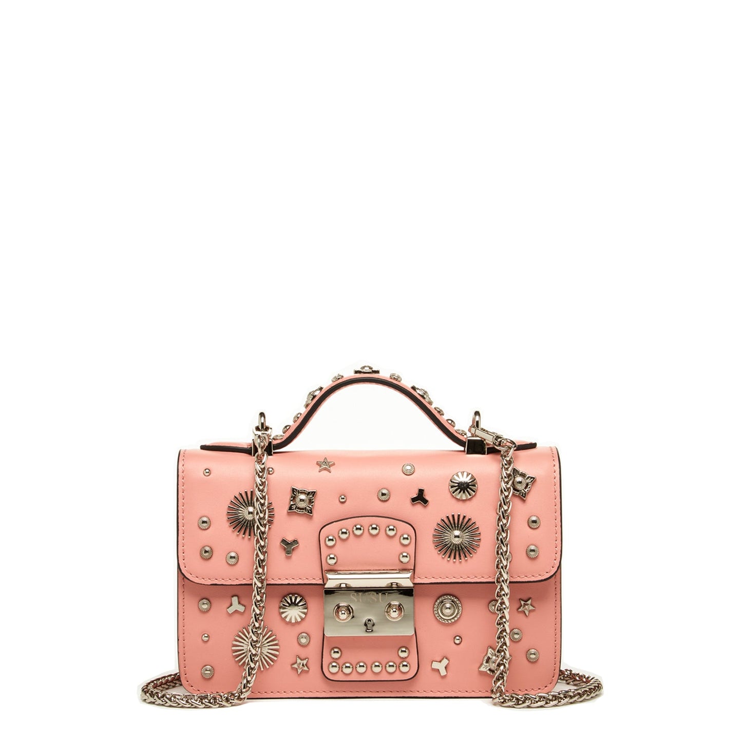SUSU Pink Purse Small Leather Crossbody Bag Women's Handbag