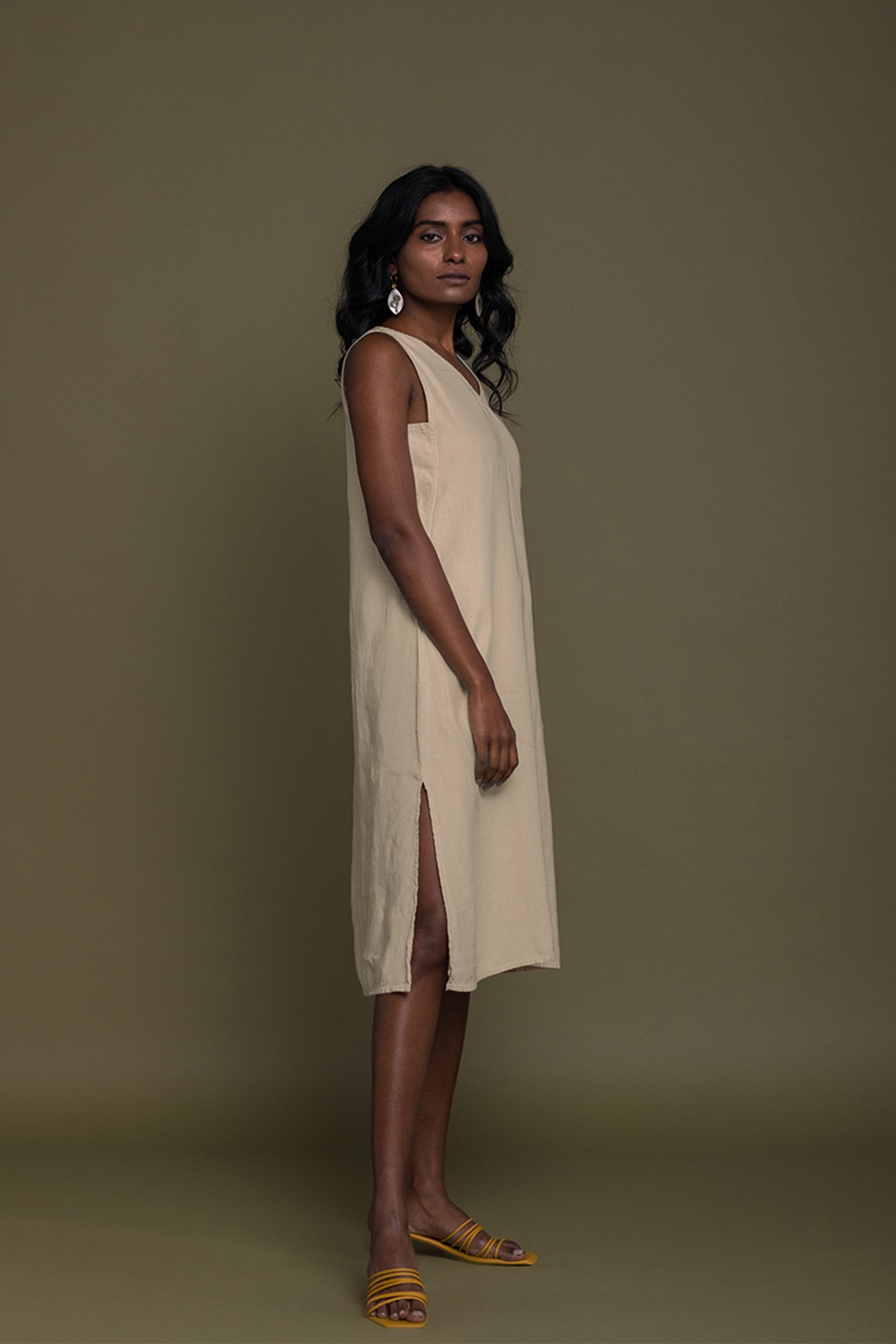 Reading Tea Leaves Dress in Neutral Beige
