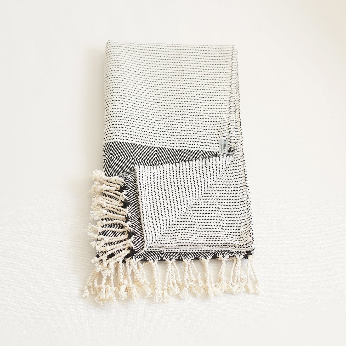 Handwoven Throw Blanket Set of 2 40" x 70" Turkish Cotton 100% with Tassels for Couch, Sofa, Bedding