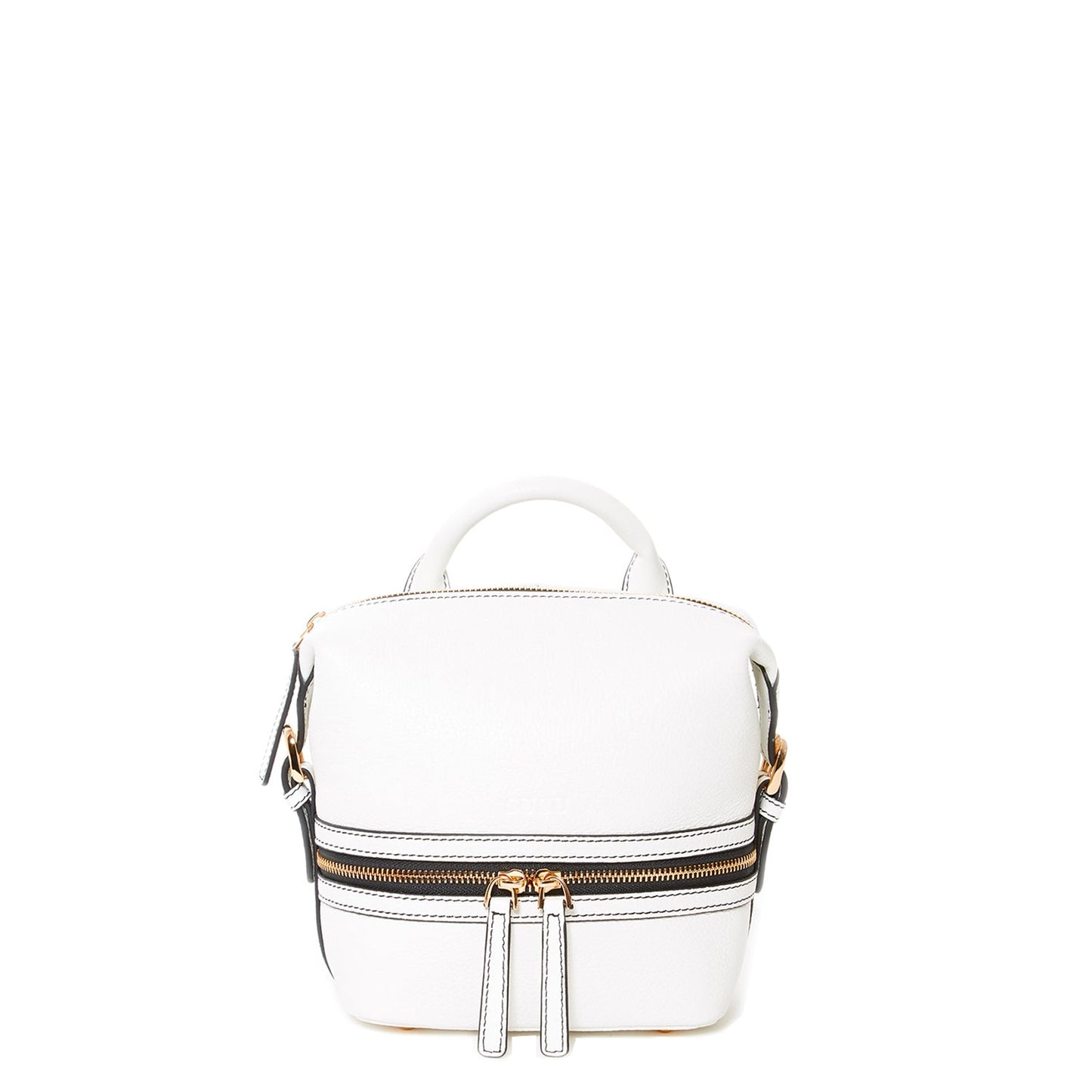 SUSU Leather Backpack for Women White Purse Convertible Crossbody Bag Medium Size with Front and Back Pockets