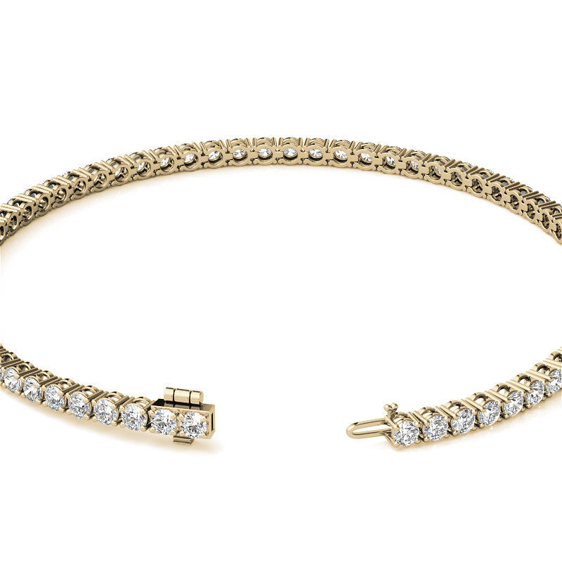 3.50 CTW Lab Grown Diamond Tennis Bracelet in 14kt White/Yellow Gold (G/VS) AGI Certified