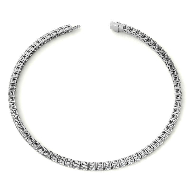 3.50 CTW Lab Grown Diamond Tennis Bracelet in 14kt White/Yellow Gold (G/VS) AGI Certified