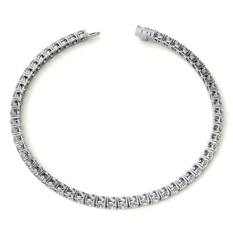 12.00 CTW Lab Grown Diamond Tennis Bracelet in 14kt White/Yellow Gold (G/VS) AGI Certified