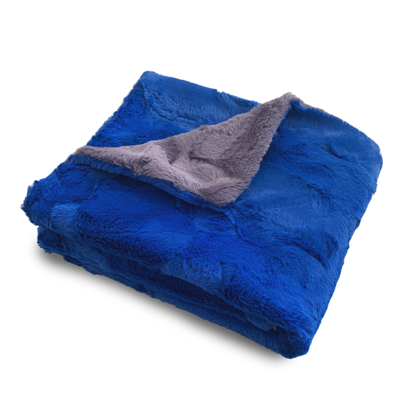 FAUX FUR CLASSIC TWO TONED BABY BLANKET IN GIFT BOX (MPB4)
