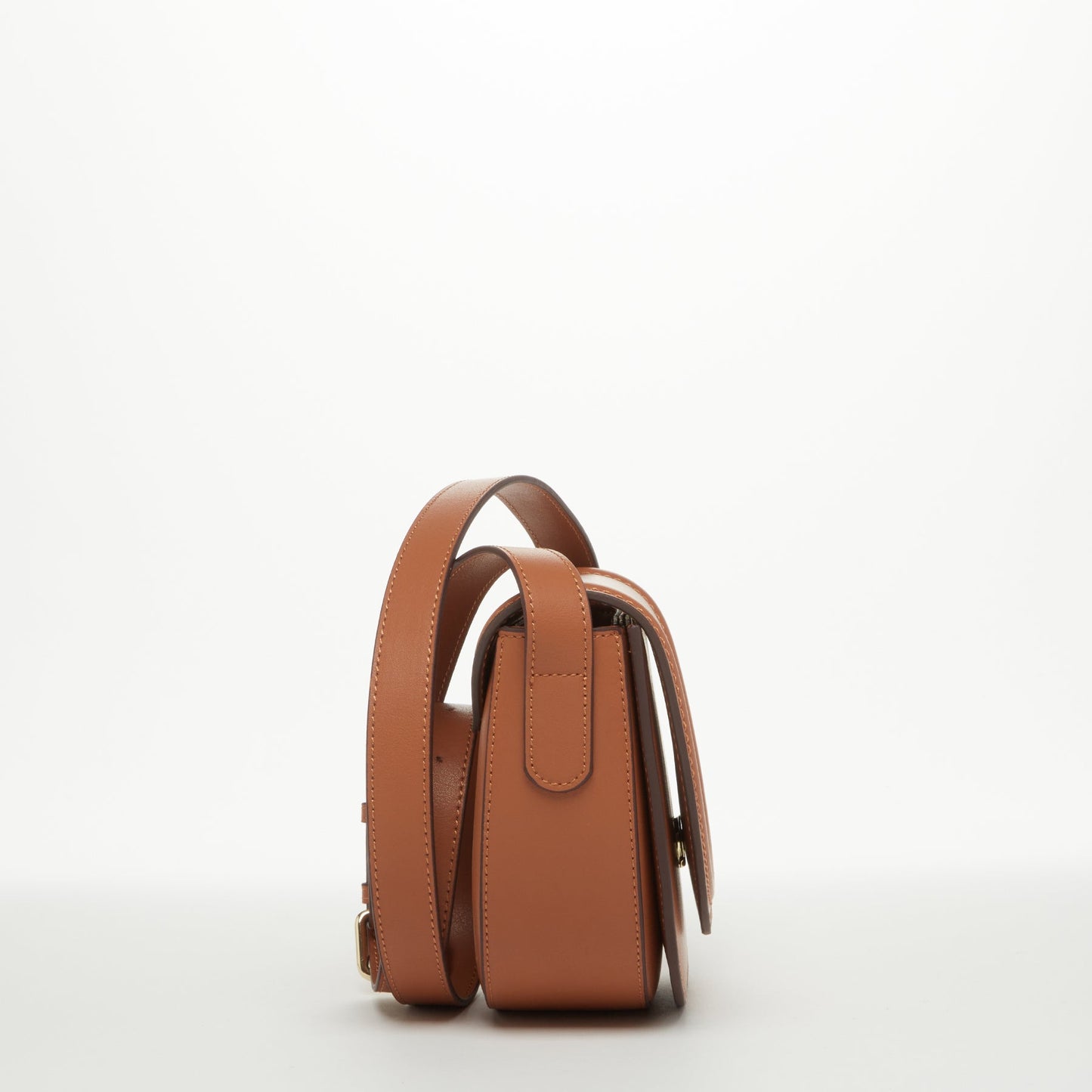 SUSU Leather Saddle Bag Brown Crossbody Purse Women's Handbag