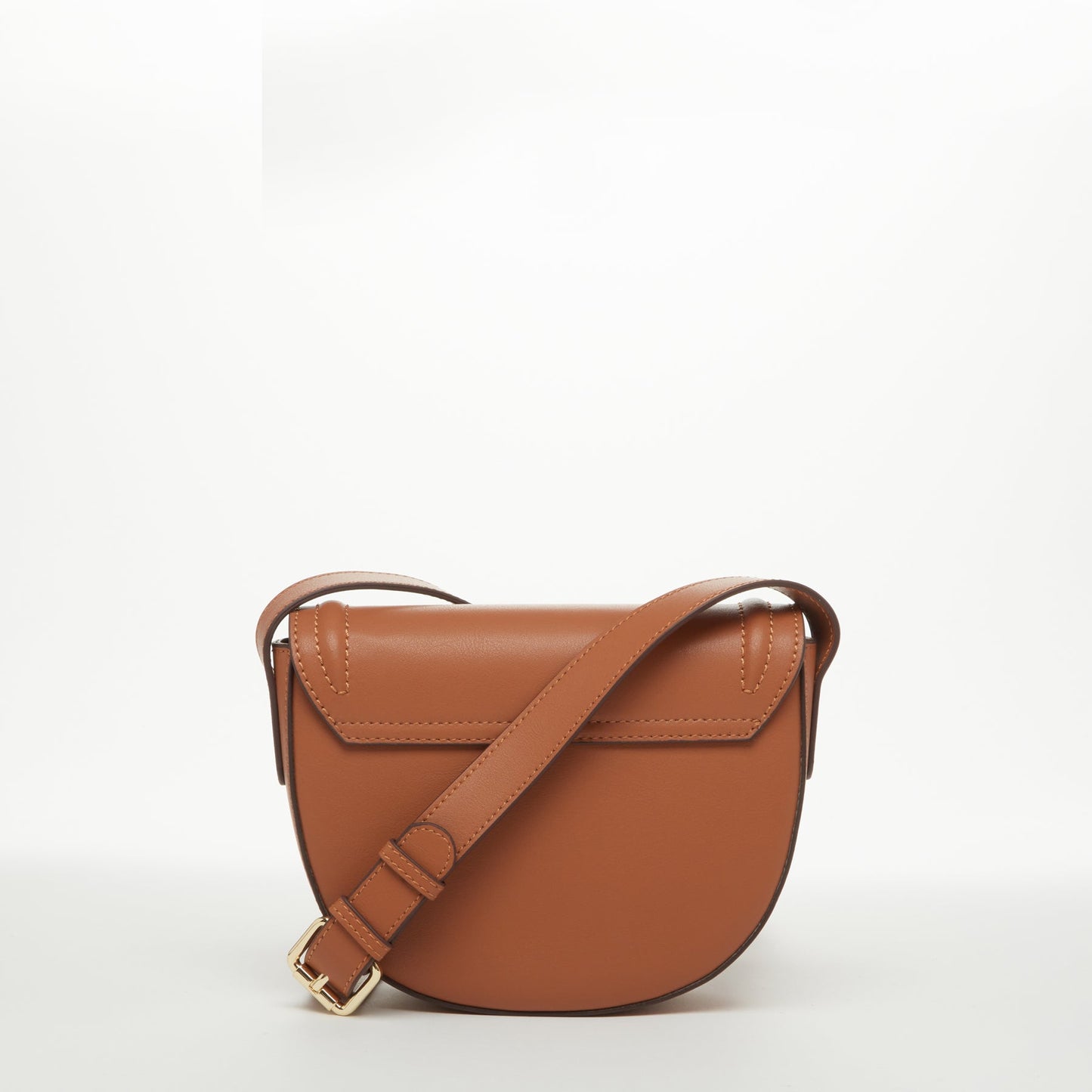 SUSU Leather Saddle Bag Brown Crossbody Purse Women's Handbag
