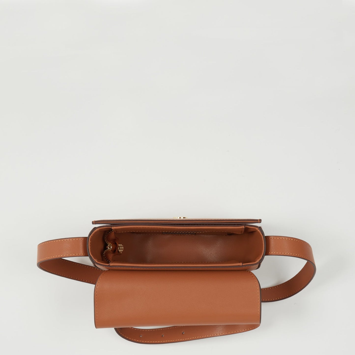 SUSU Leather Saddle Bag Brown Crossbody Purse Women's Handbag