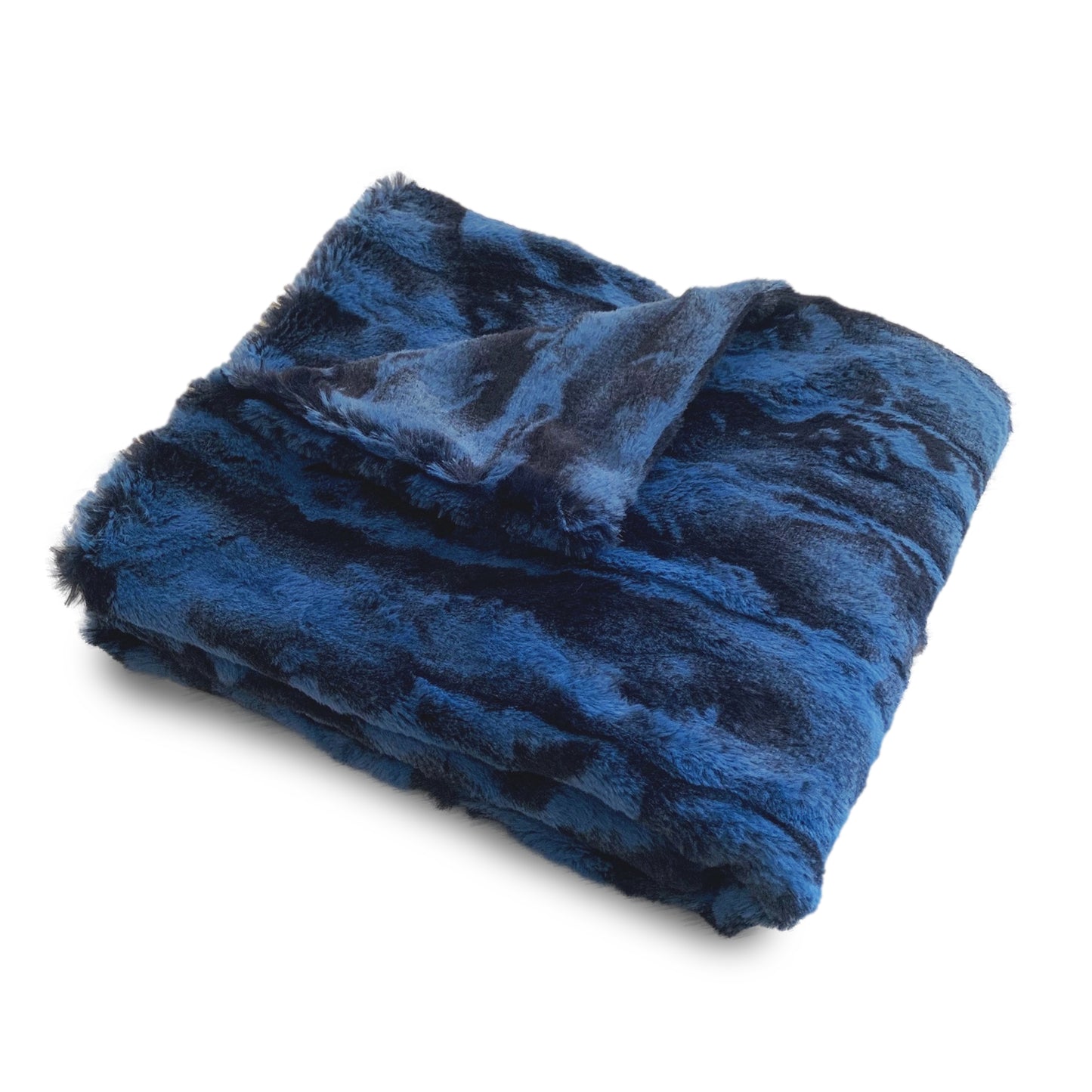 FAUX FUR MARBLEIZED BABY BLANKET IN GIFT BOX (MPB4)