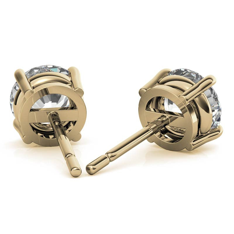 AGI Certified 2.00 CTW Lab Grown Diamond (G/VS) Stud Earrings in 14K Yellow or White Gold