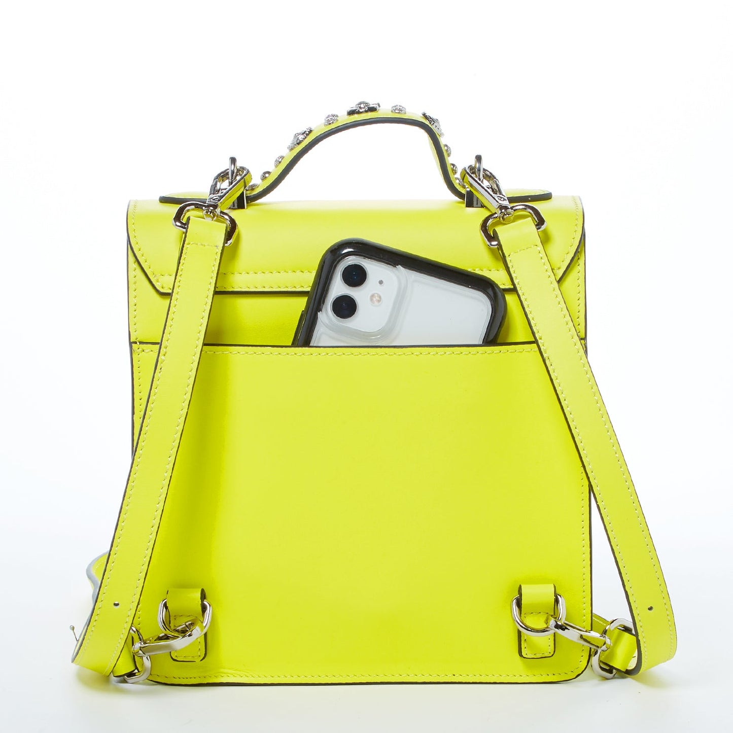 SUSU Convertible Leather Backpack Purse Yellow Crossbody Bag Women's Handbag