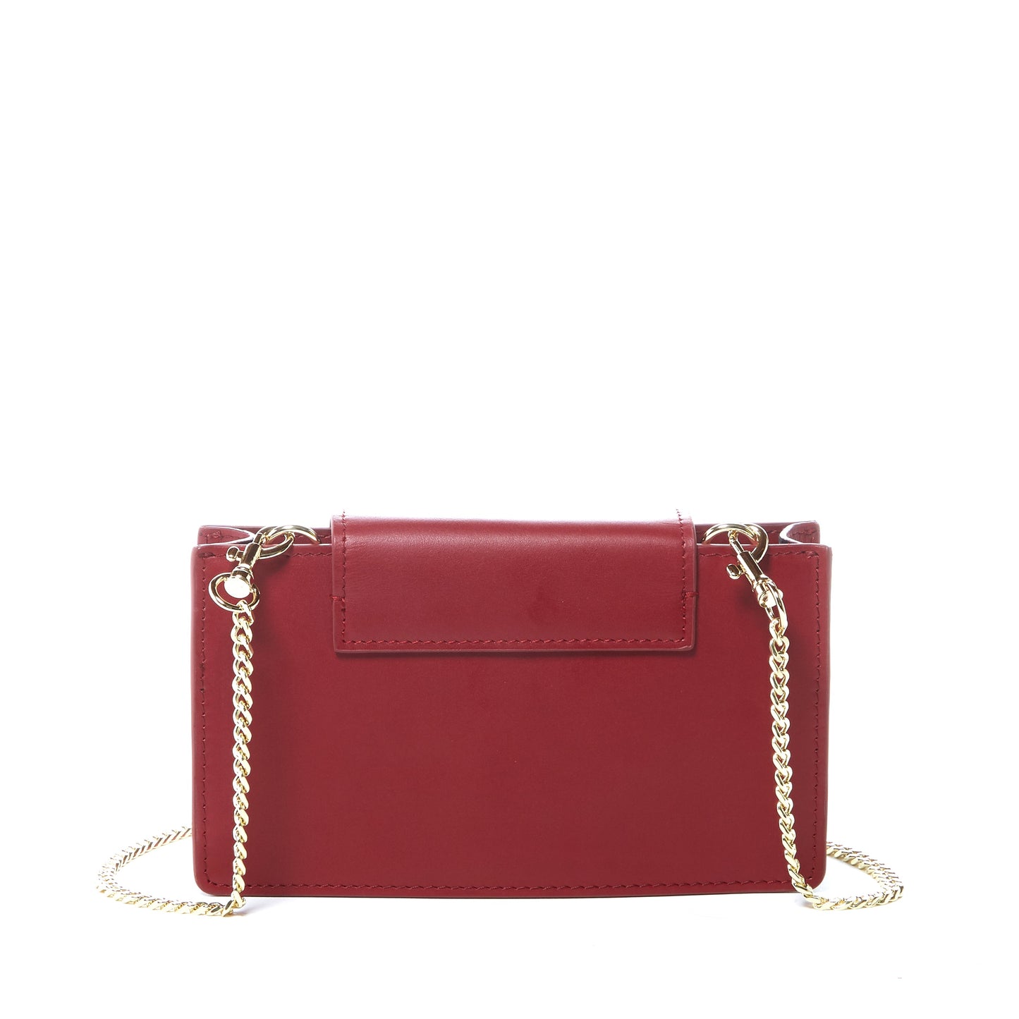 SUSU Mini Crossbody Bag Small Leather Burgundy Purse Wristlet Women's Handbag