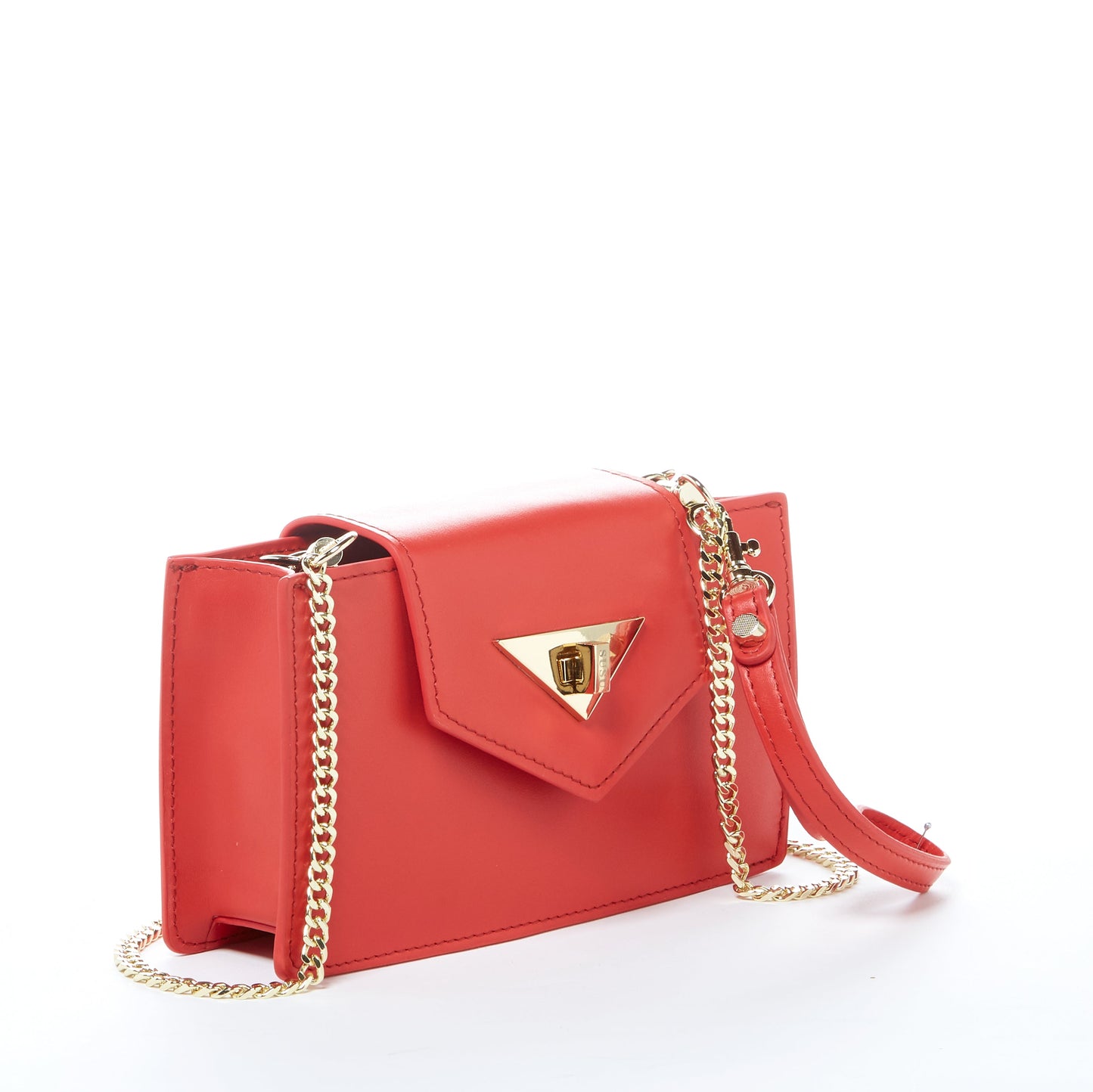 SUSU Mini Crossbody Bag Small Leather Red Purse Wristlet Women's Handbag