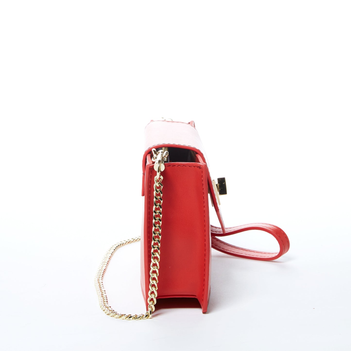 SUSU Mini Crossbody Bag Small Leather Red Purse Wristlet Women's Handbag