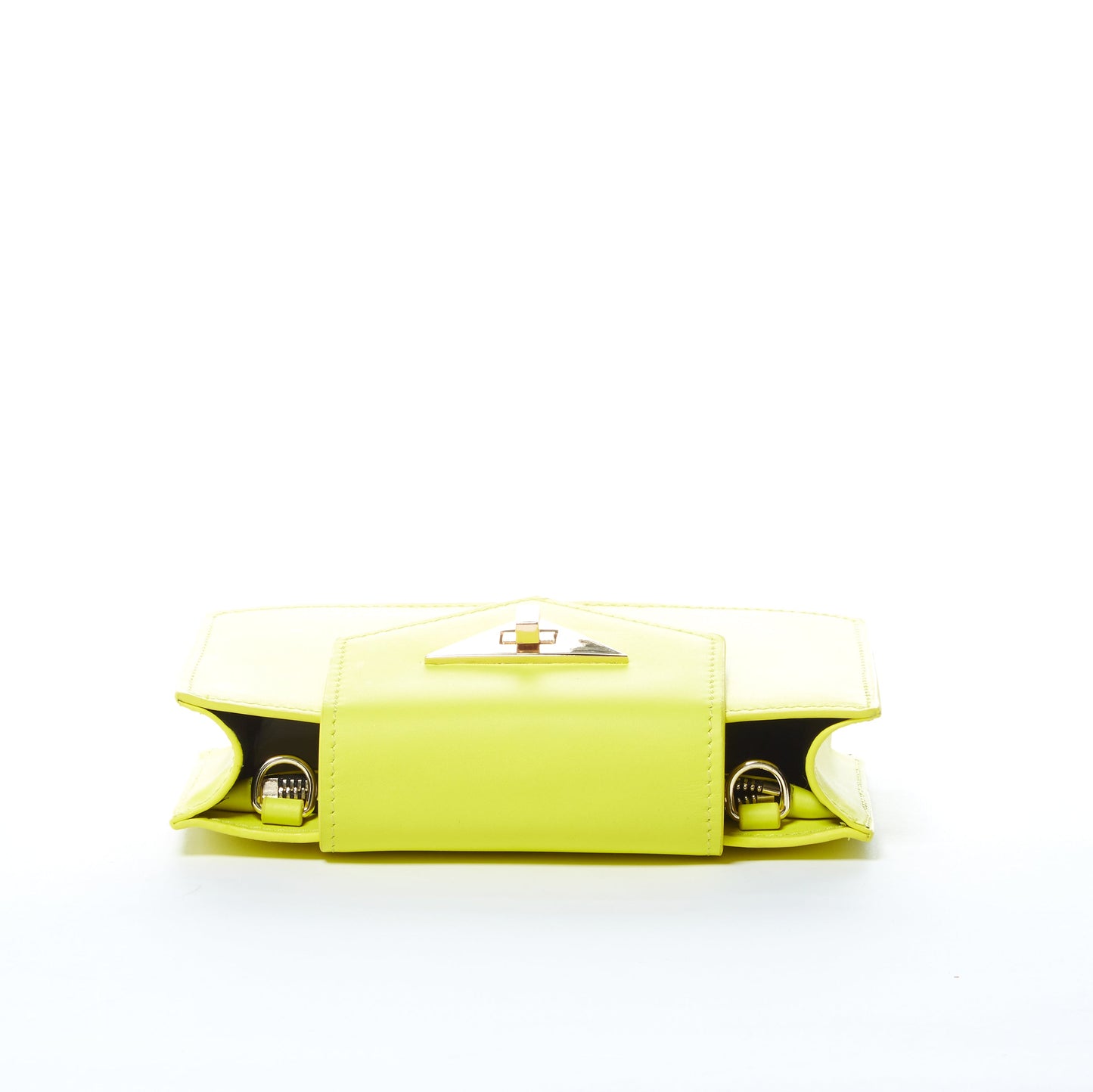 SUSU Bright Yellow Mini Crossbody Purse Chain Strap Leather Wristlet Women's Handbag