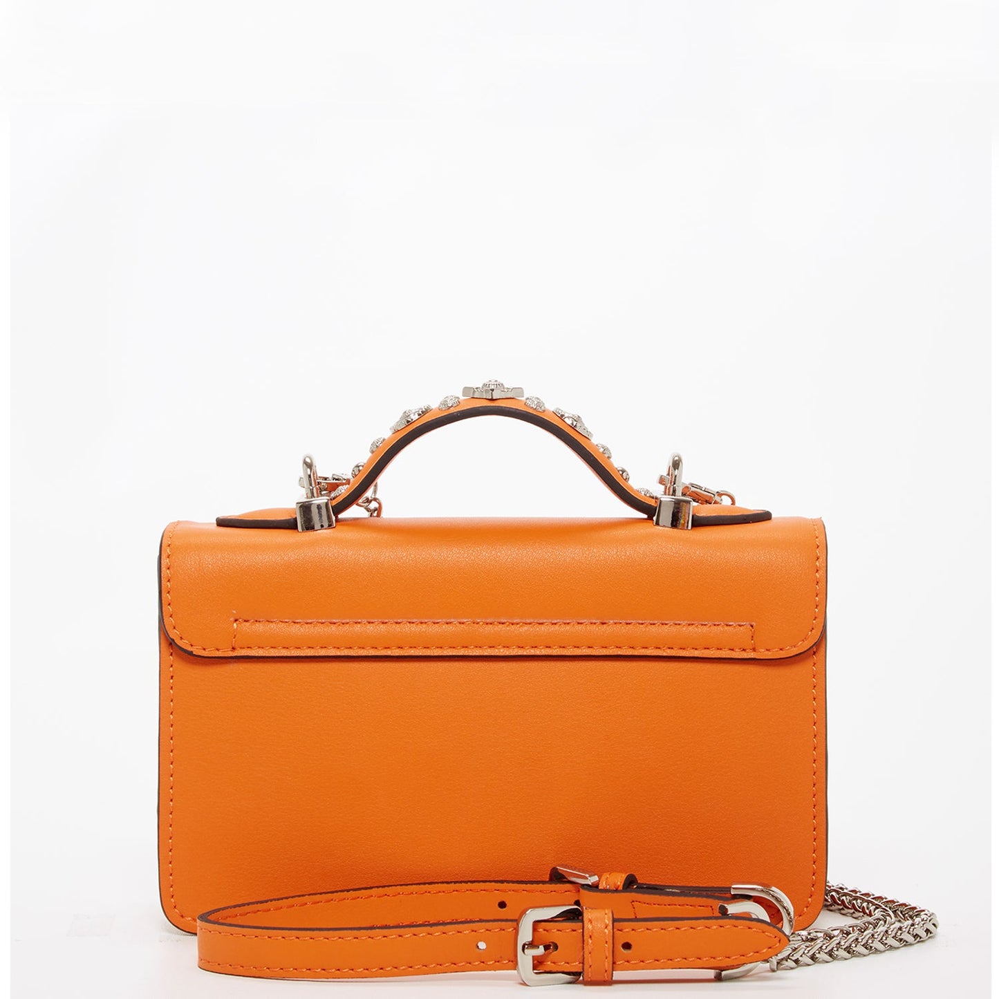 SUSU Studded Small Leather Crossbody Bag Orange Purse Cute Handbag Women's Handbag