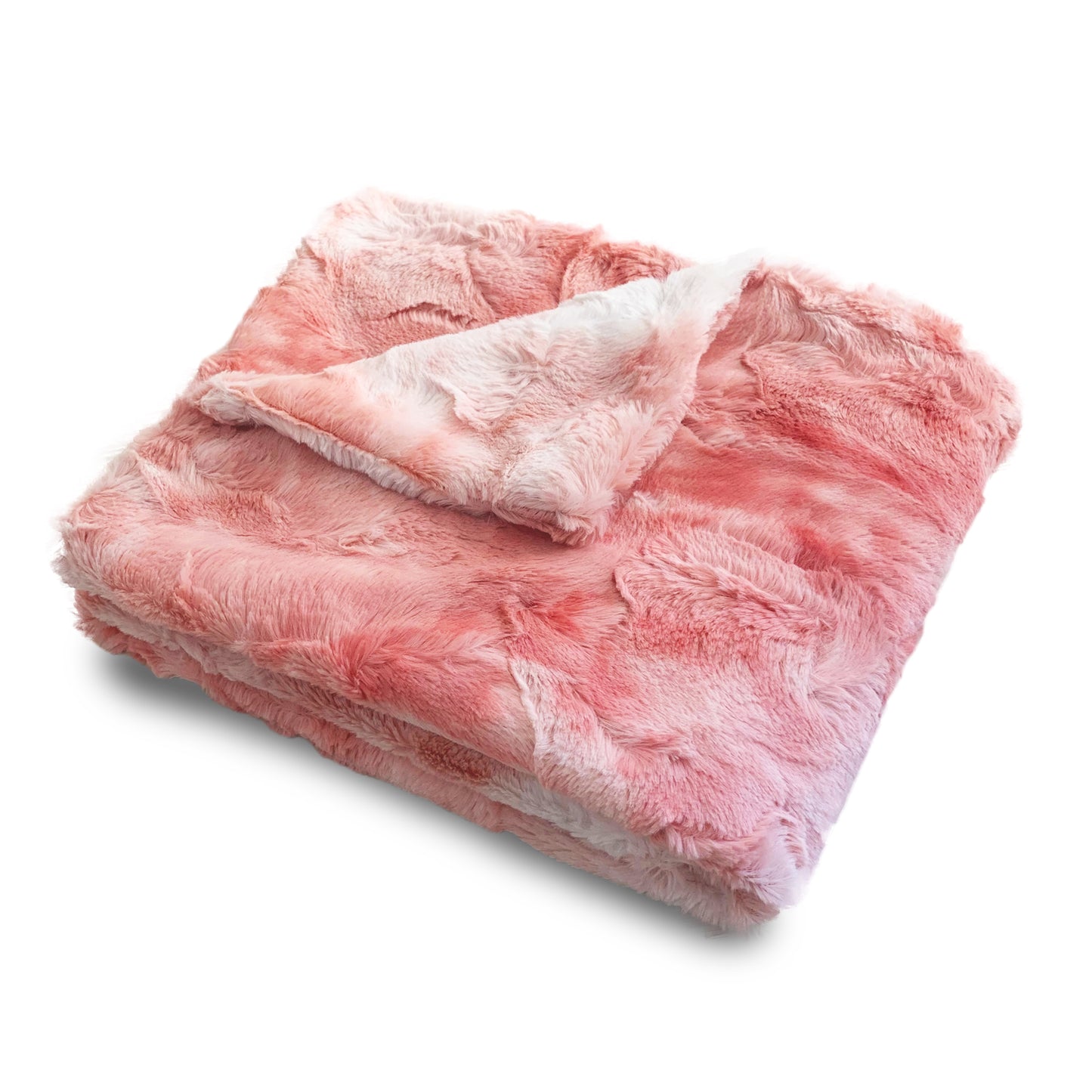 FAUX FUR TIE DYE BABY BLANKET IN GIFT BOX (MPB4)