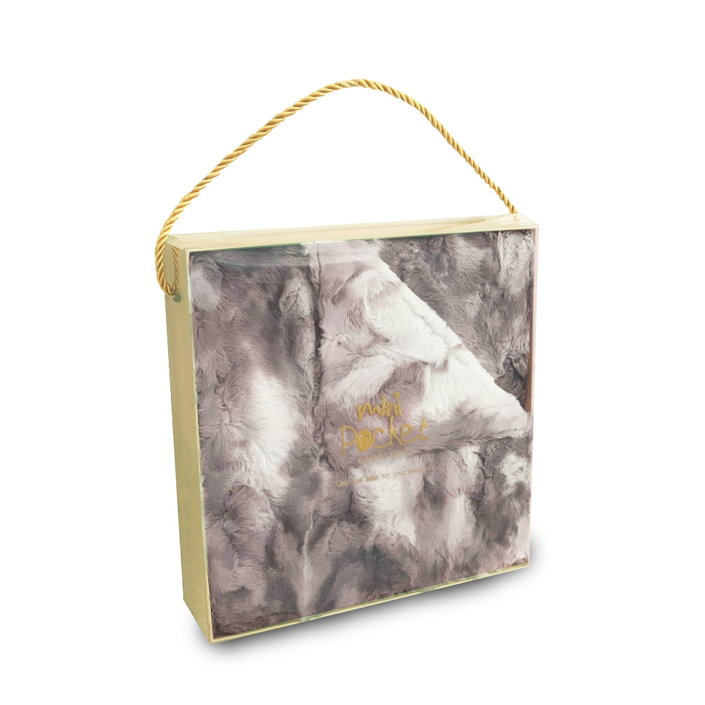 FAUX FUR TIE DYE BABY BLANKET IN GIFT BOX (MPB4)
