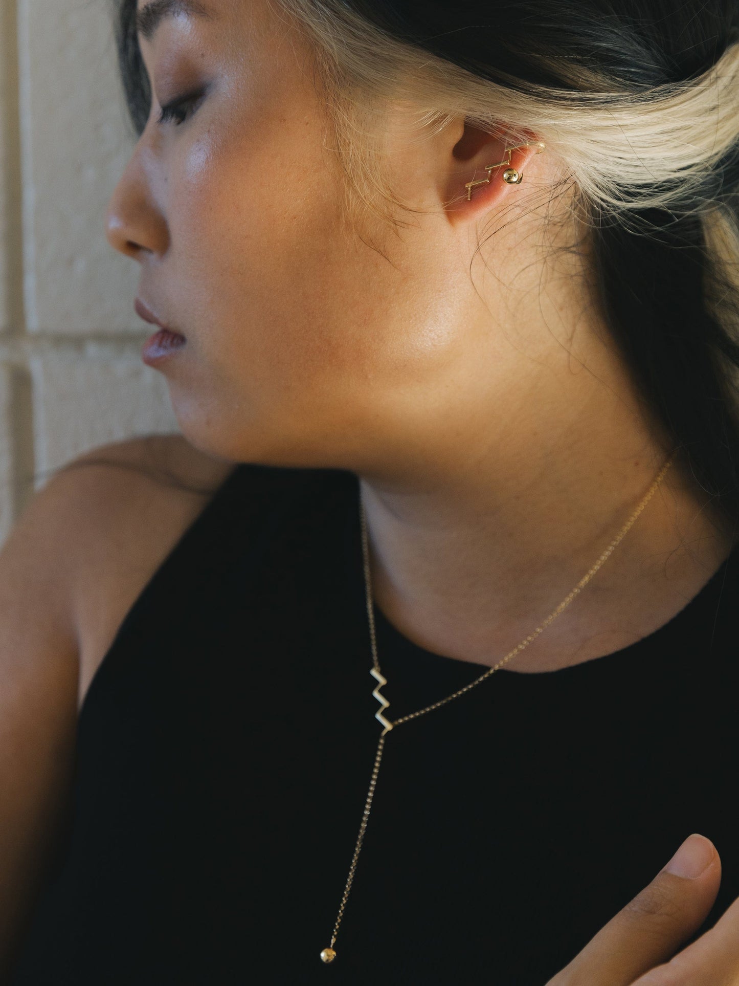 Ascent and Cascade Set | Matching Ear Cuff and Necklace Set