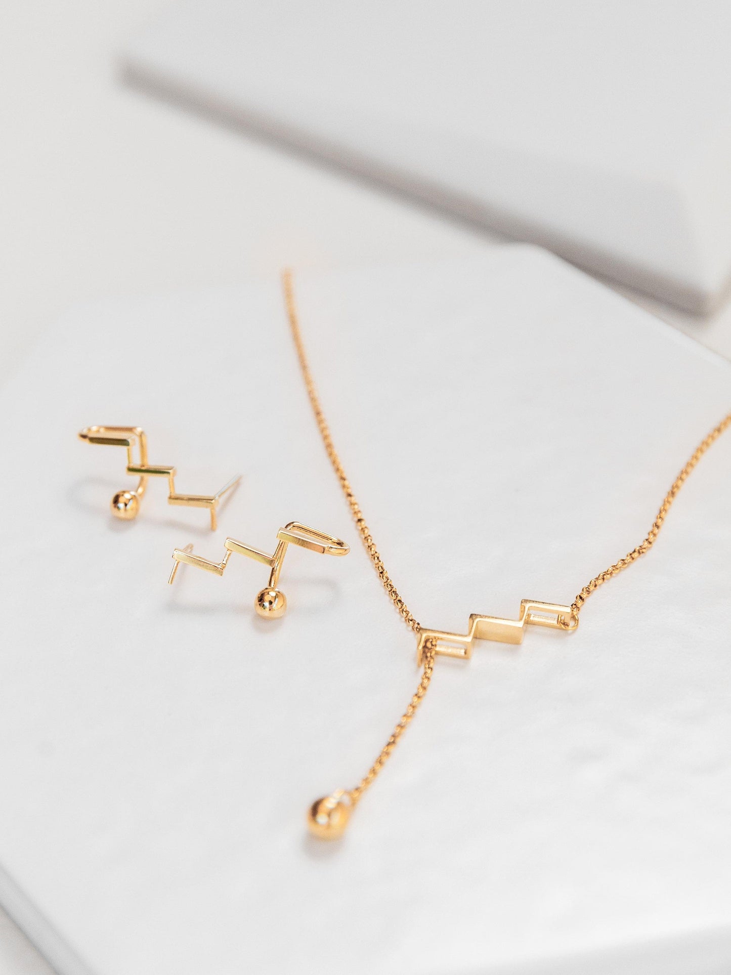 Ascent and Cascade Set | Matching Ear Cuff and Necklace Set