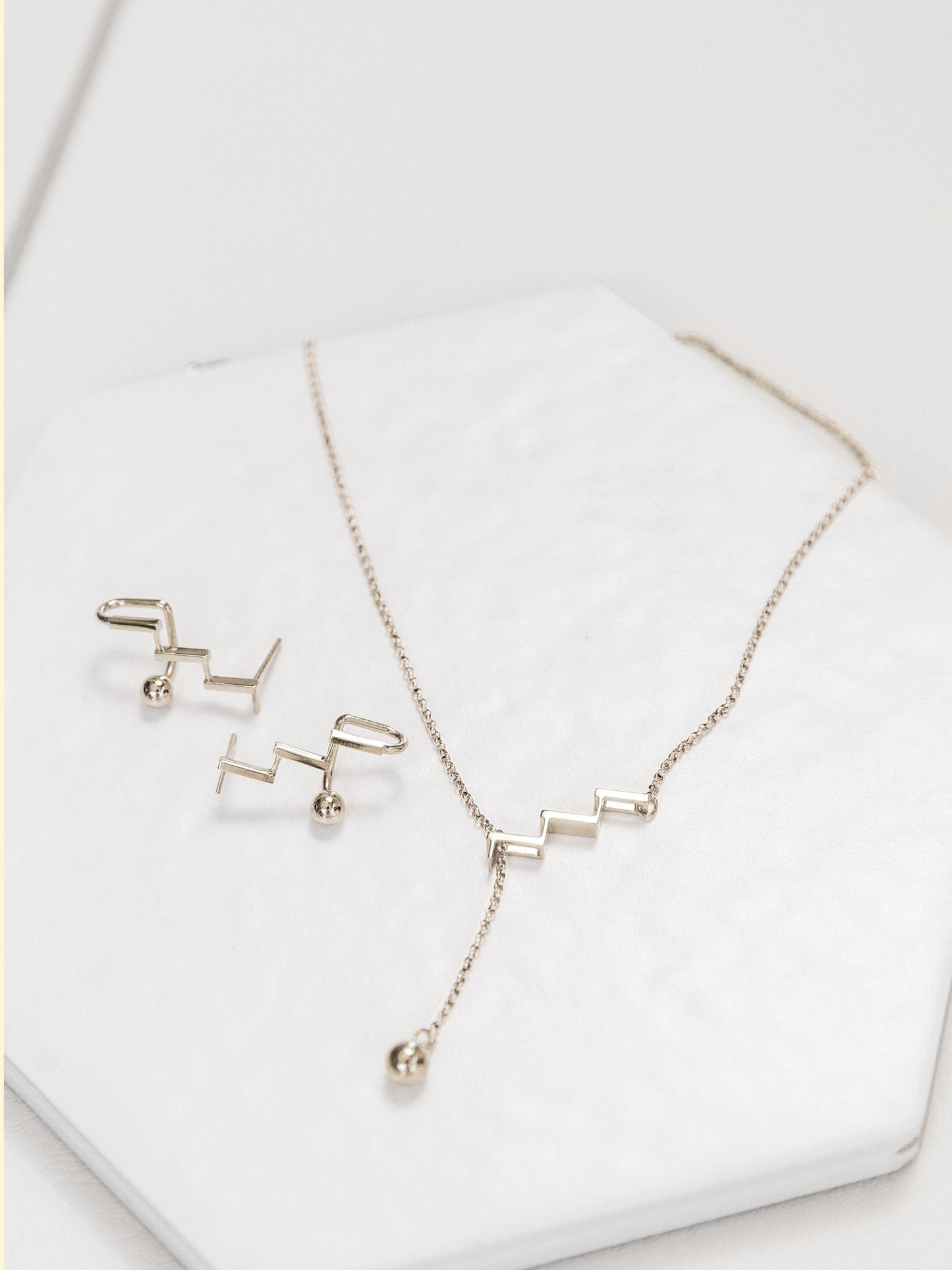 Ascent and Cascade Set | Matching Ear Cuff and Necklace Set