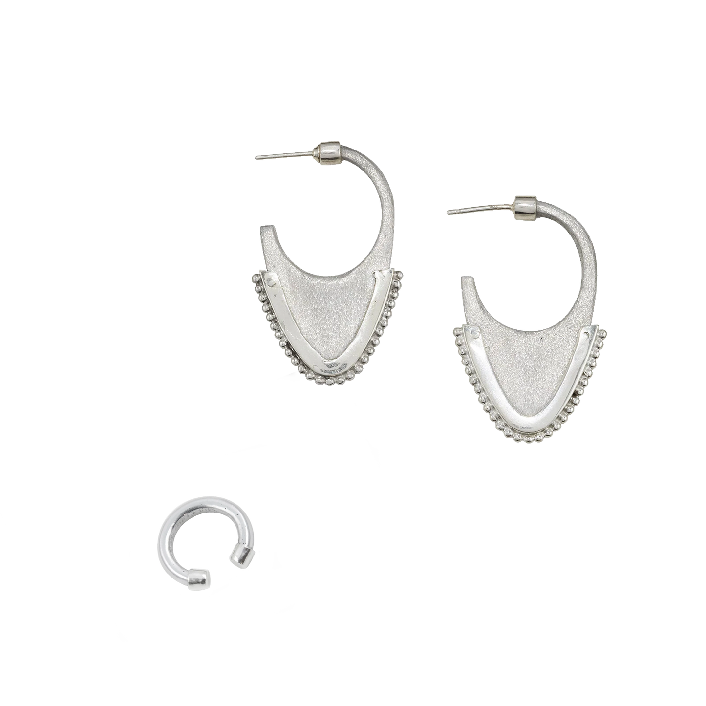 SET - TRIBAL DOME EARRINGS + VIRTUOUS CIRCLE EAR CUFF SET (SAVE $35)