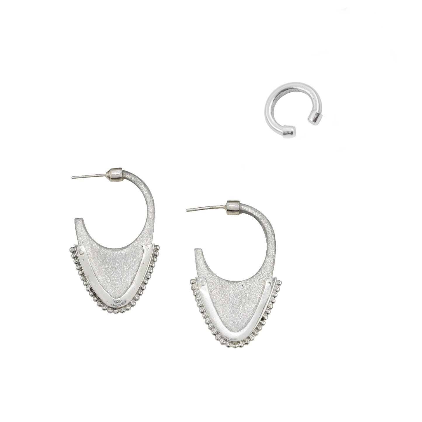 SET - TRIBAL DOME EARRINGS + VIRTUOUS CIRCLE EAR CUFF SET (SAVE $35)