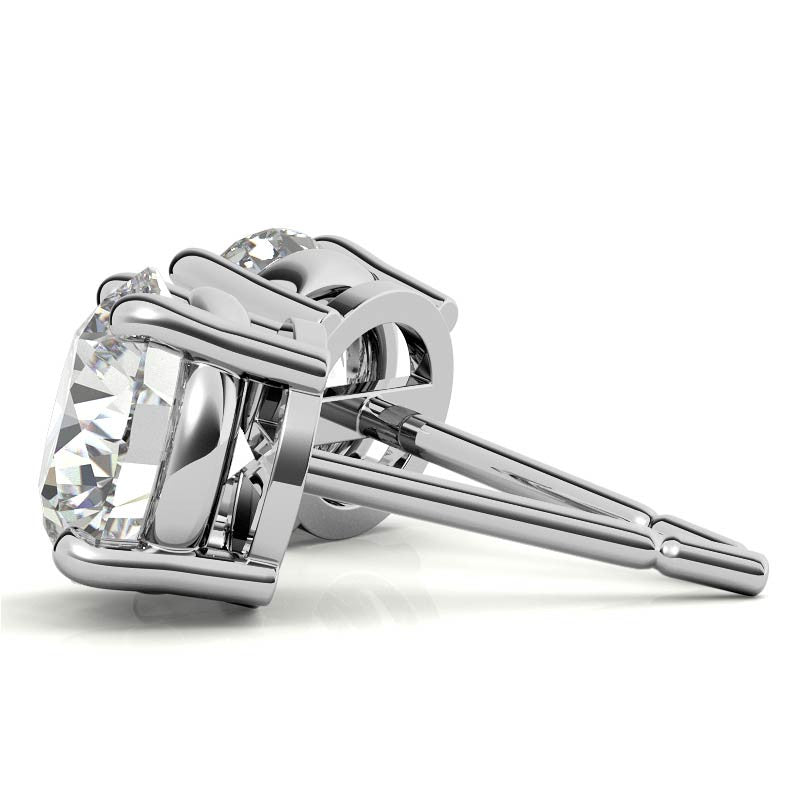 AGI Certified 2.00 CTW Lab Grown Diamond (G/VS) Stud Earrings in 14K Yellow or White Gold