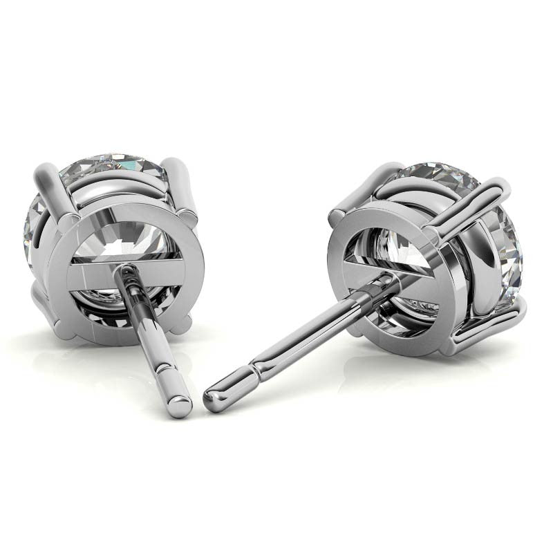 AGI Certified 2.00 CTW Lab Grown Diamond (G/VS) Stud Earrings in 14K Yellow or White Gold