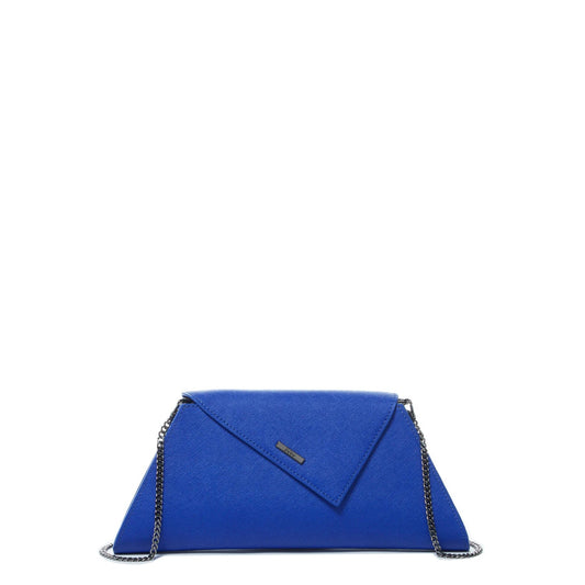 SUSU Leather Clutch Bag Evening Purse Cobalt Blue Unique Women's Handbag