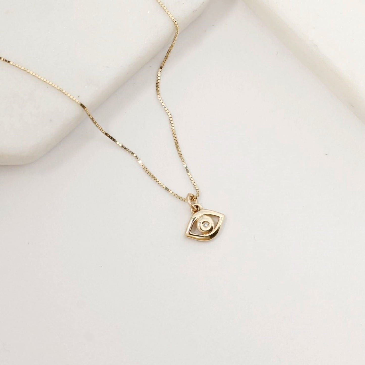 Diamond Evil Eye Necklace