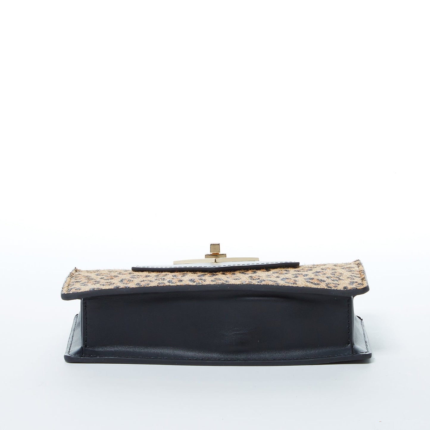SUSU Mini Crossbody Bag Small Leather Leopard Black Purse Wristlet Women's Handbag