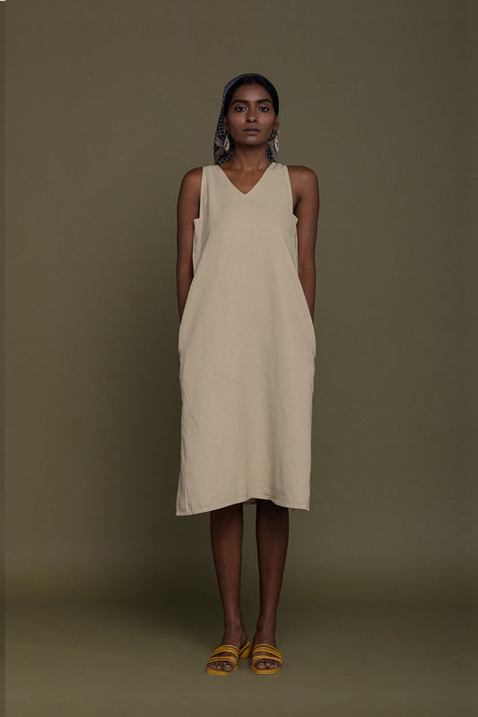 Reading Tea Leaves Dress in Neutral Beige