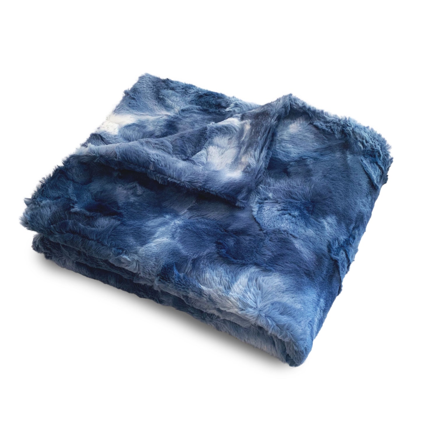 FAUX FUR TIE DYE BABY BLANKET IN GIFT BOX (MPB4)