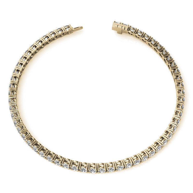 12.00 CTW Lab Grown Diamond Tennis Bracelet in 14kt White/Yellow Gold (G/VS) AGI Certified