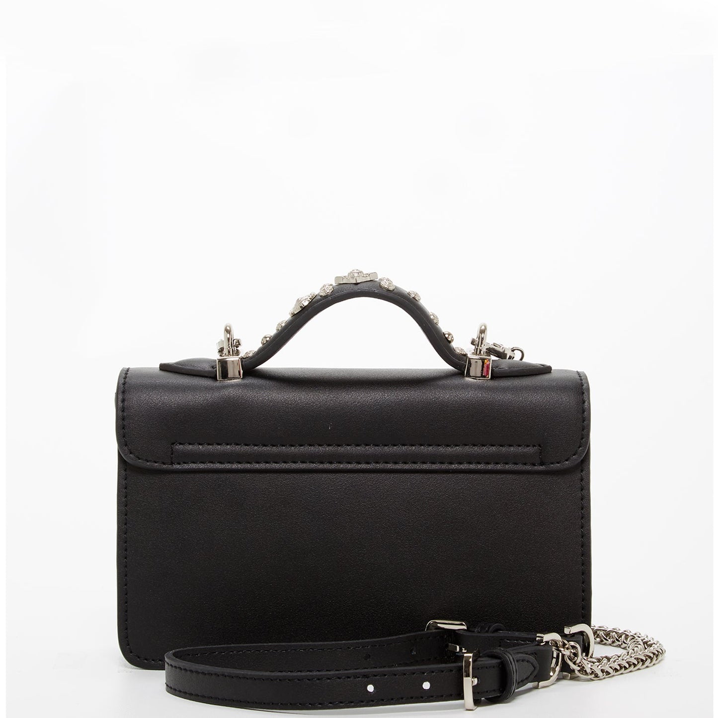 SUSU Studded Small Leather Crossbody Bag Black Purse  Women's Handbag