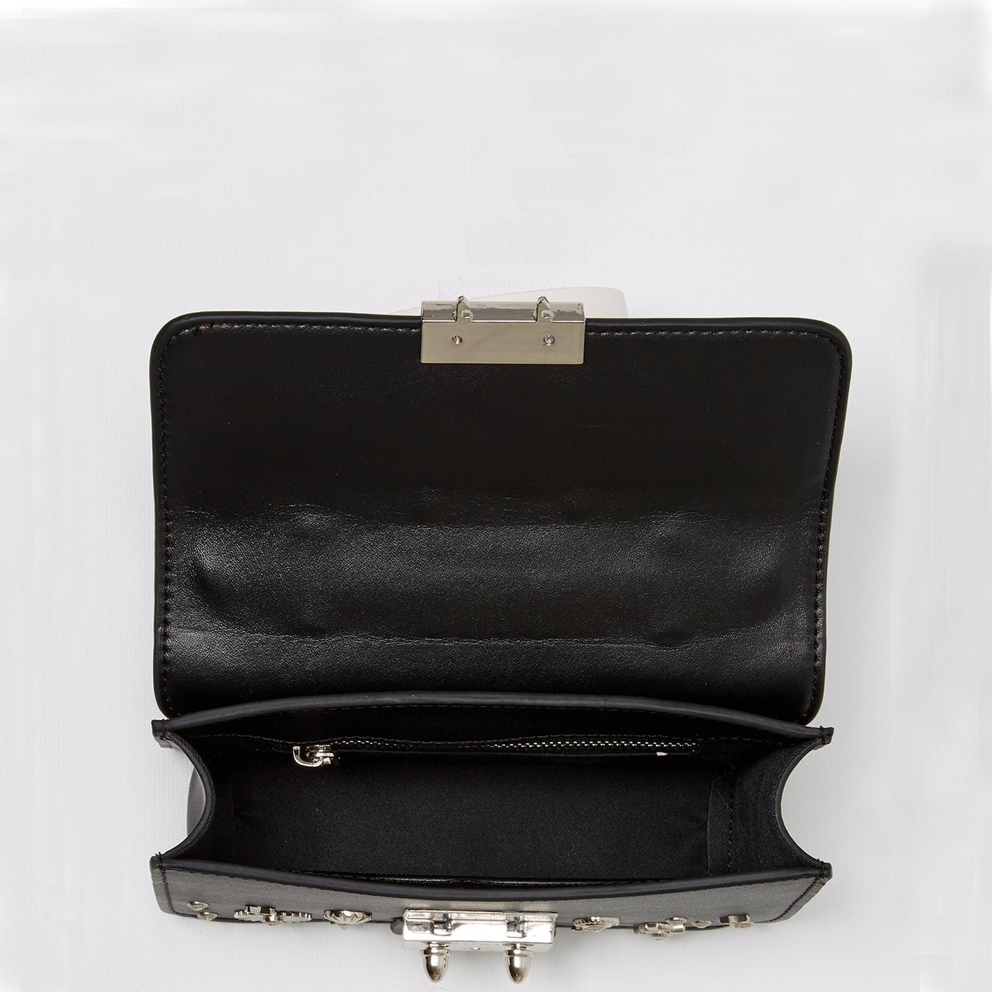 SUSU Studded Small Leather Crossbody Bag Black Purse  Women's Handbag