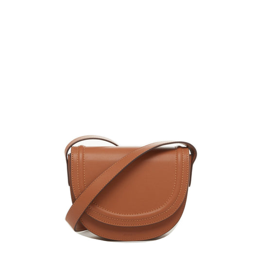 SUSU Leather Saddle Bag Brown Crossbody Purse Women's Handbag