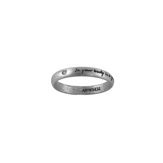 IN YOUR BODY IS A GOOD PLACE TO BE - DIAMOND RING