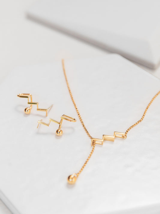 Ascent and Cascade Set | Matching Ear Cuff and Necklace Set